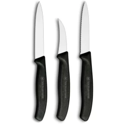 Victorinox Paring Knife Set 3 Piece Nylon Black