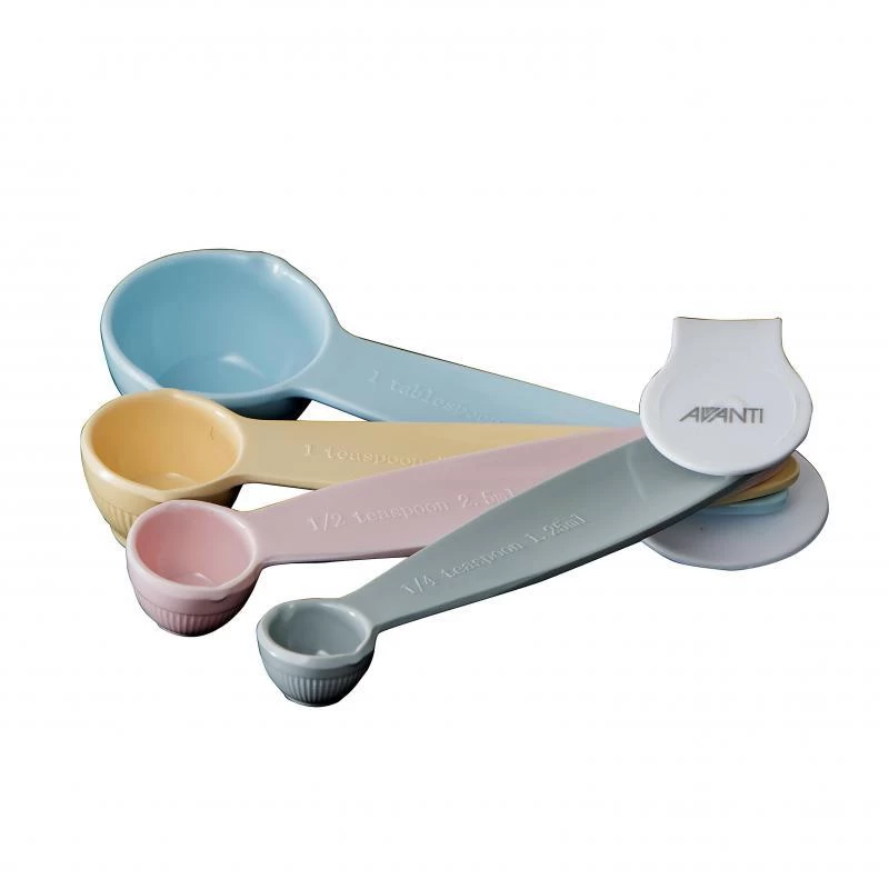 Avanti Ribbed Measuring Spoons Pastel - Image 2