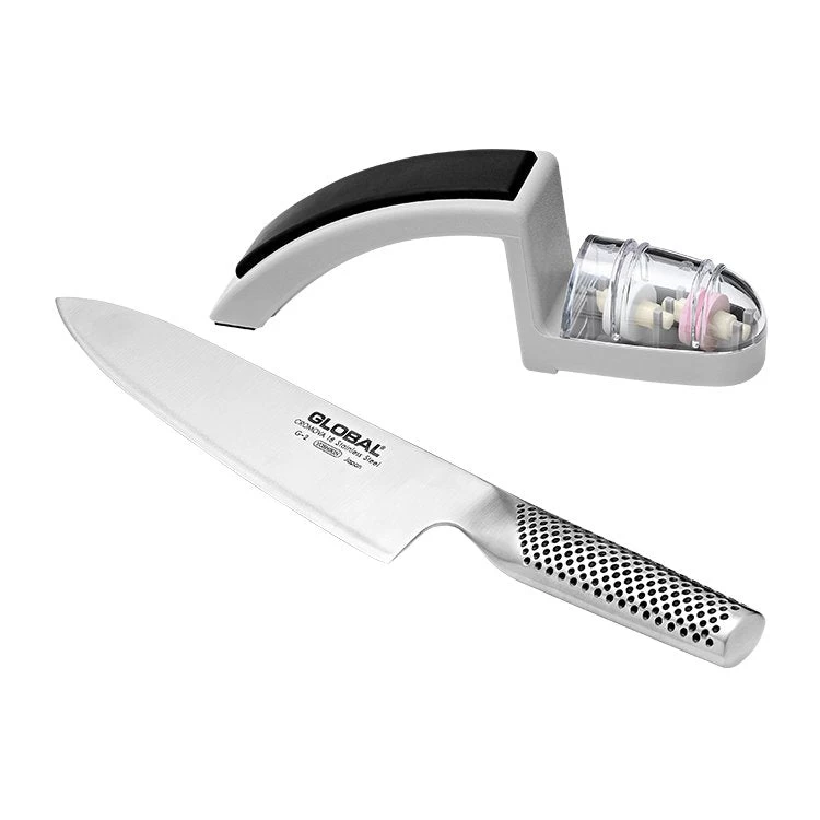 Global Cook's Knife & Sharpener Set G-2220GB - Image 2