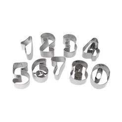 Number Cutter 9 Piece - Silver