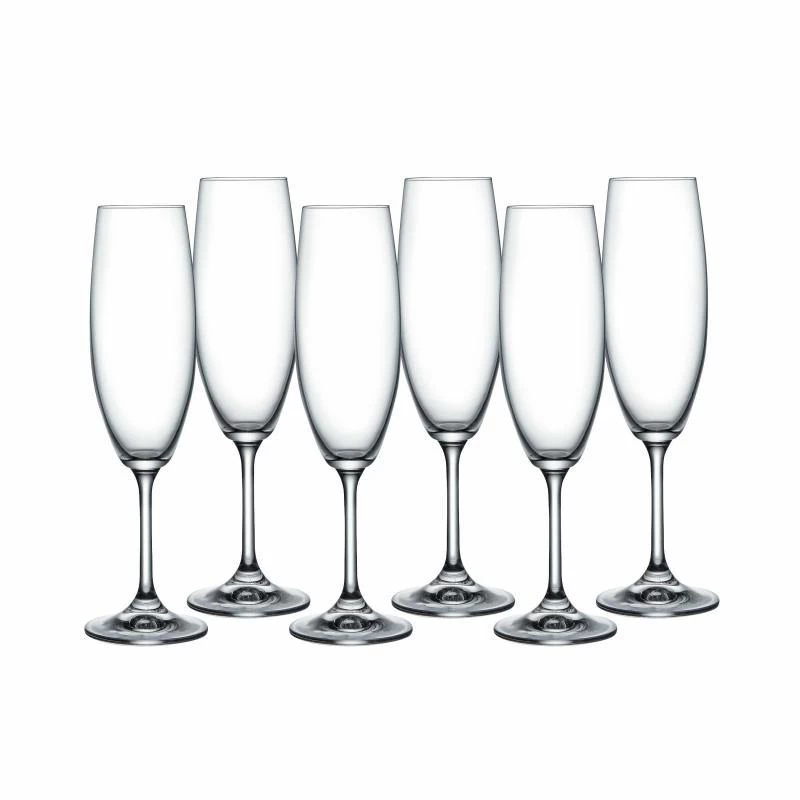 Lara Flutes Glassware Set Of 6 220ml