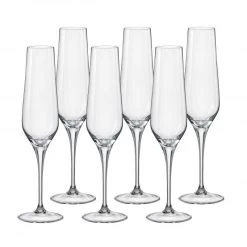 Rebecca Champ Flute Glass Set Of 6 195ml