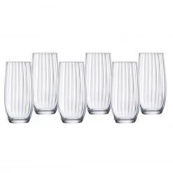 Waterfall Glass High Ball Set 6 350ml