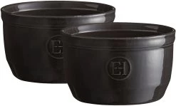 Emile Henry Ramekin Dish No10 Set Of 2 Charcoal