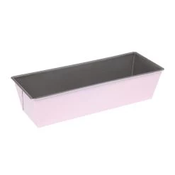 Two Tone Loaf Pan Silver/Pastel Pink 30x11x7cm