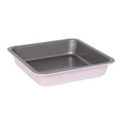 Two Tone Square Cake Pan Pink 23x23x5cm