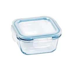 Square Glass Container Clear 300ml
