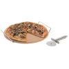 Avanti Pizza Stone With Rack And Pizza Cutter