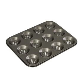 Perfect Crust Non Stick 12 Cup Shallow Baking Pan 32x24cm