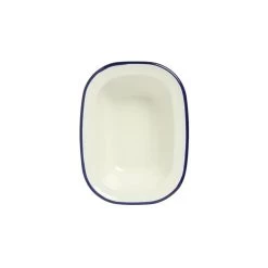 Enamel Oblong Pie Dish - Blue