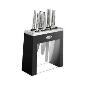 Global Kabuto 7pc Knife Block Set Black