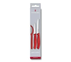 Victorinox Paring Knife Set 3 Piece Nylon Red